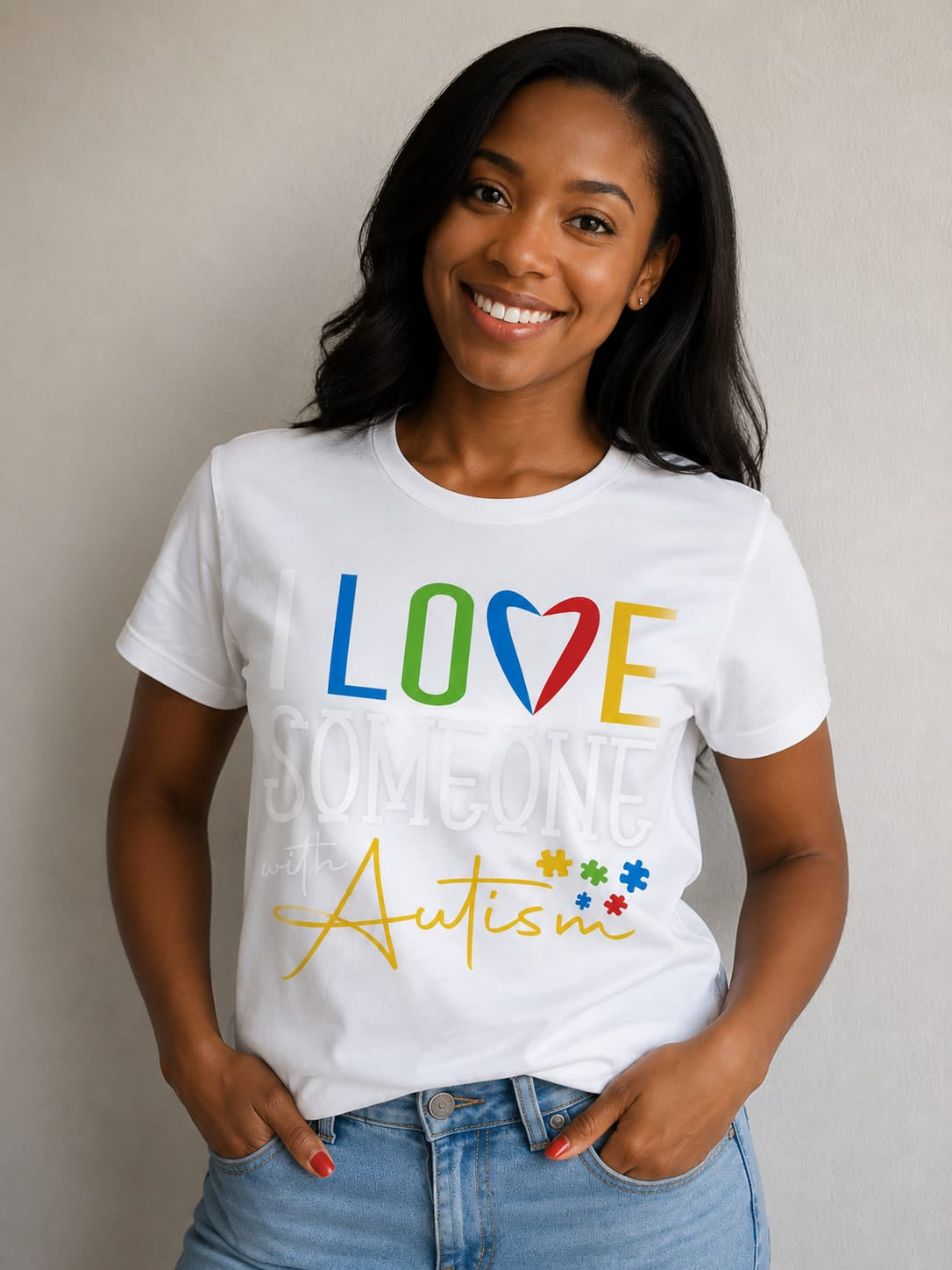 I Love Someone With Autism Women T-Shirt
