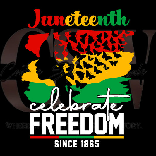Juneteenth Celebrate Freedom Butterflies, Heat Transfers