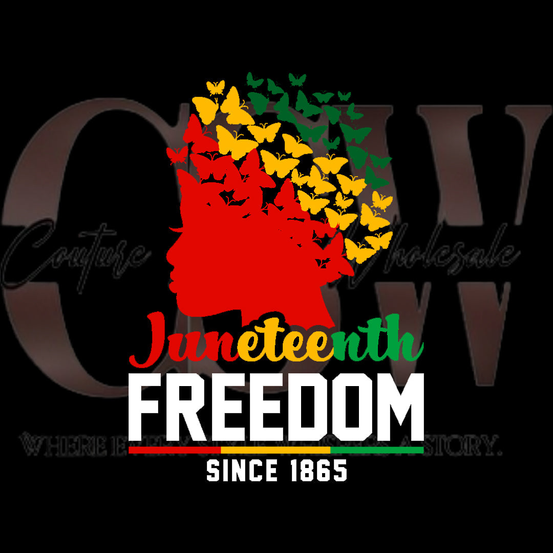 Juneteenth Freedom Butterfly Crown,Heat Transfers