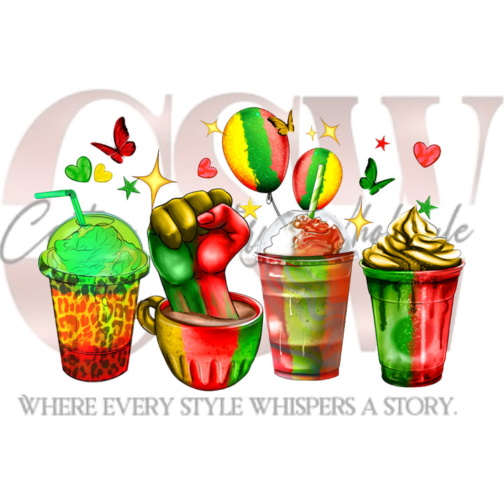 Juneteenth Cup Collection, Heat Transfers