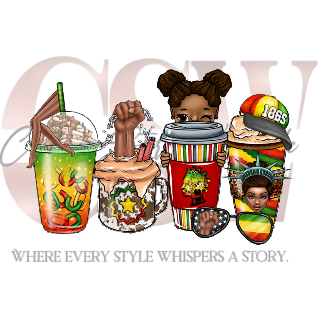 Juneteenth Cup Collection, Heat Transfers