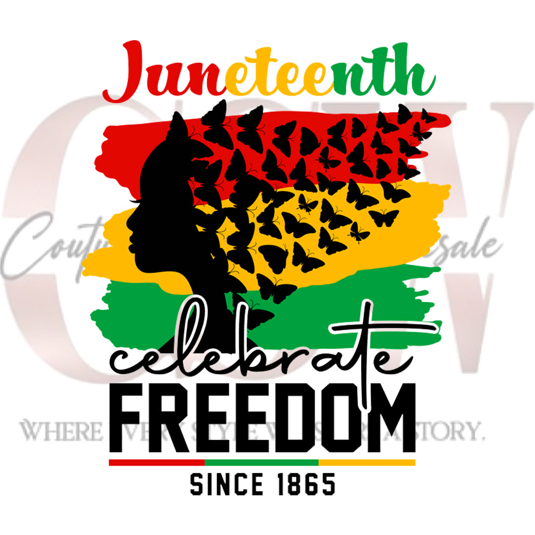 Juneteenth Celebrate Freedom Butterflies, Heat Transfers