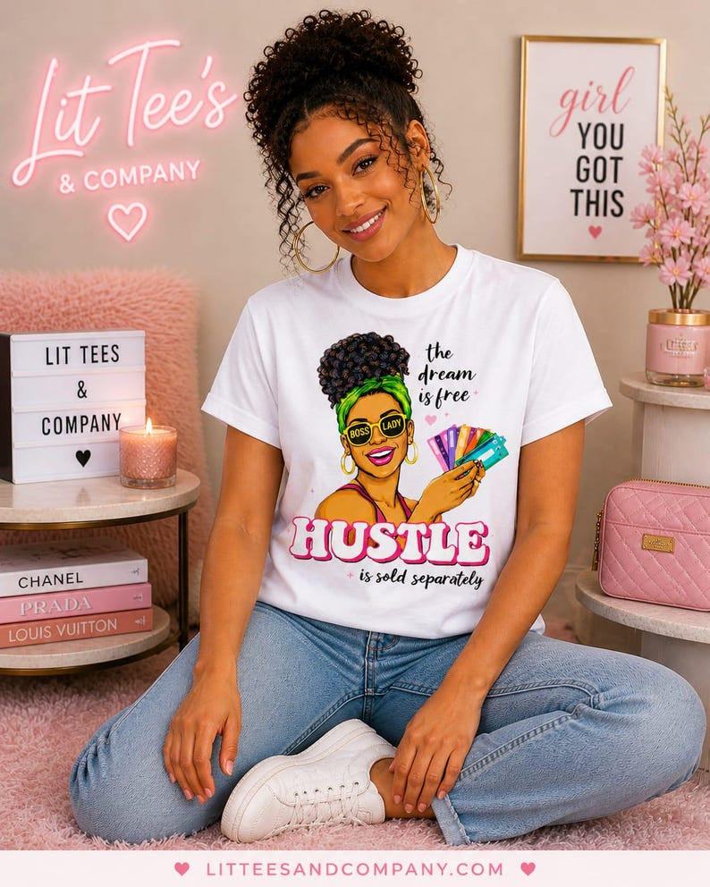 Motivational Hustle Graphic Women T-Shirt