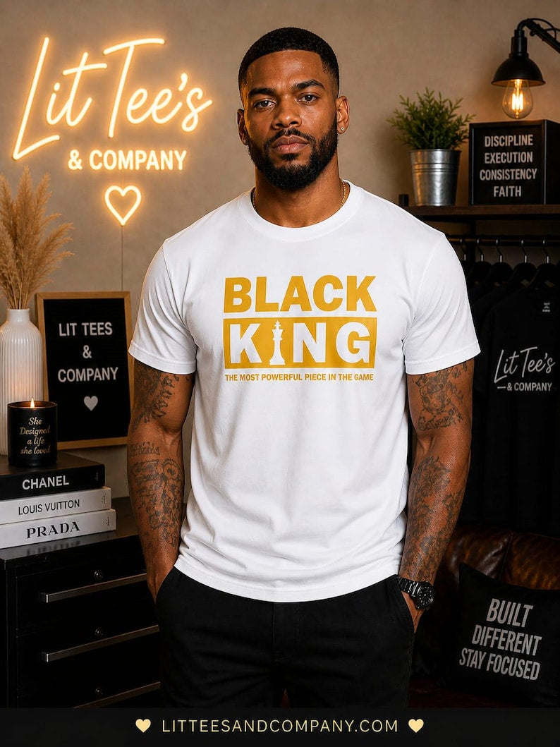Black King Statement Men T-Shirt