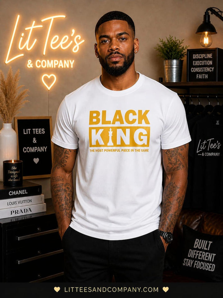 Black King Statement Men T-Shirt