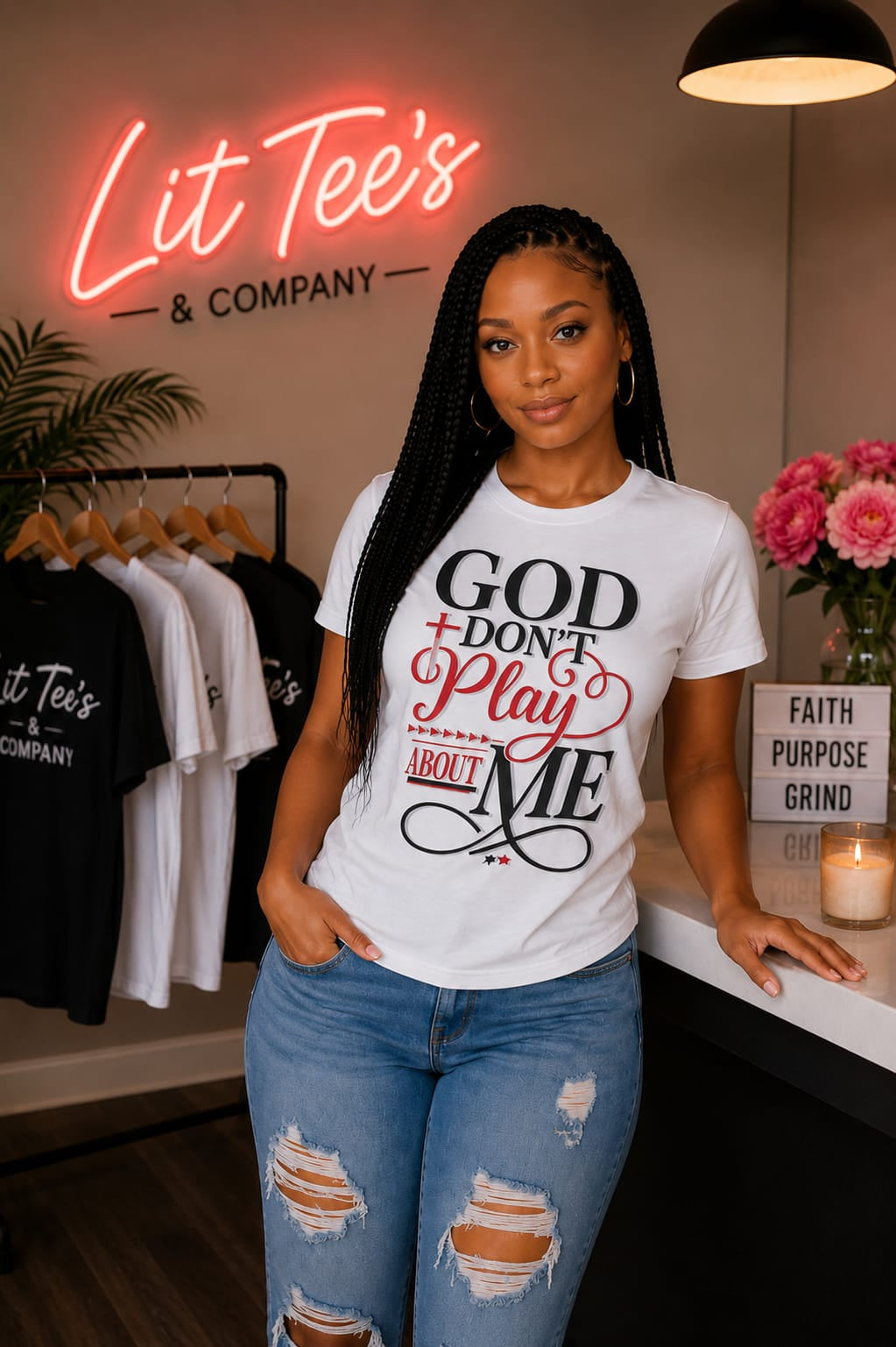 God Don't Play About Me Women T-Shirt