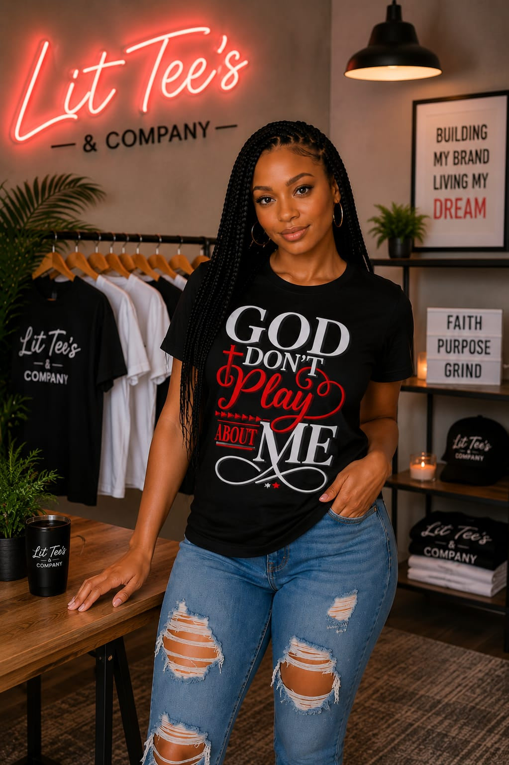 God Don't Play About Me Women T-Shirt