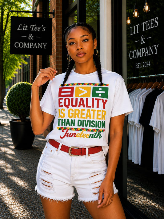 Equality is greater than division Women T-Shirt