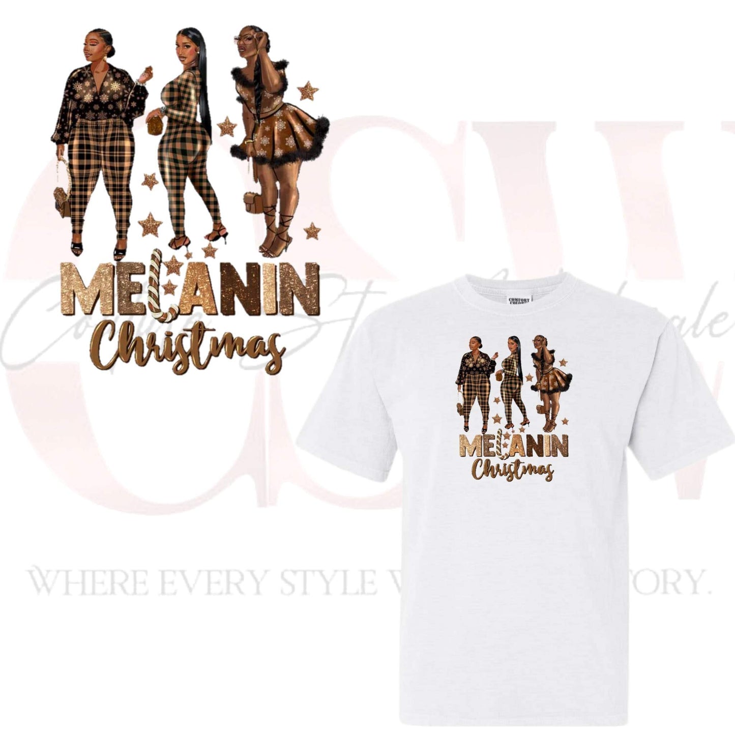 Melanin Sistas Christmas, Heat Transfers