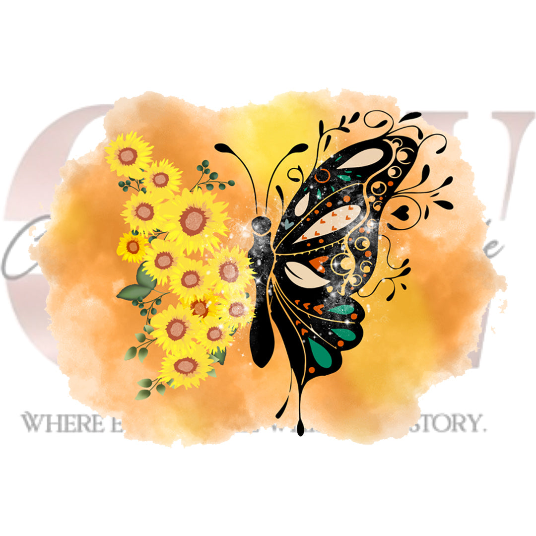 Sunflower Butterflies,  Heat Transfers