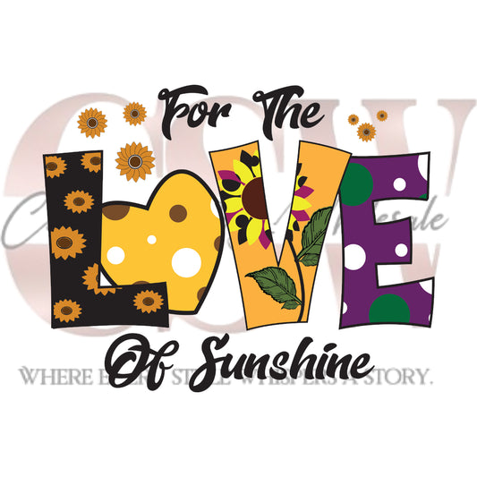 Love Of Sunshine, Heat Transfers