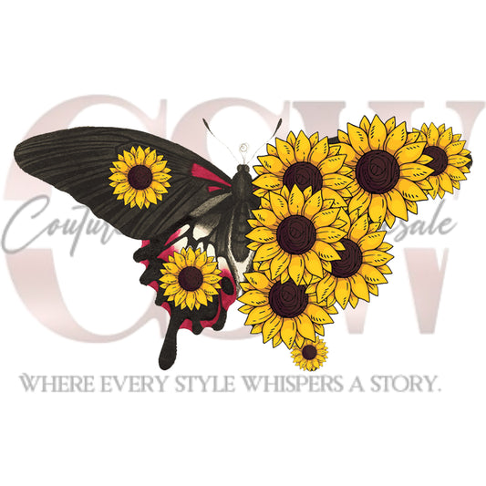 Sunflower Butterflies,  Heat Transfers