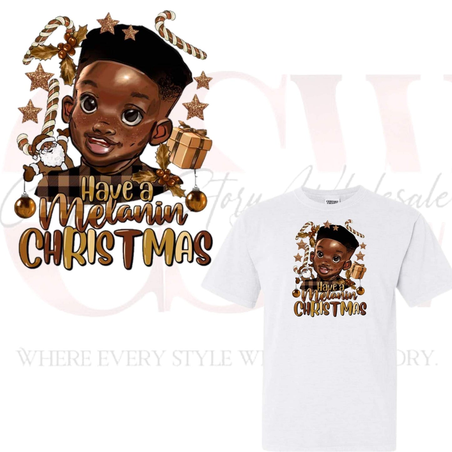Have A Melanin Christmas, Heat Transfers