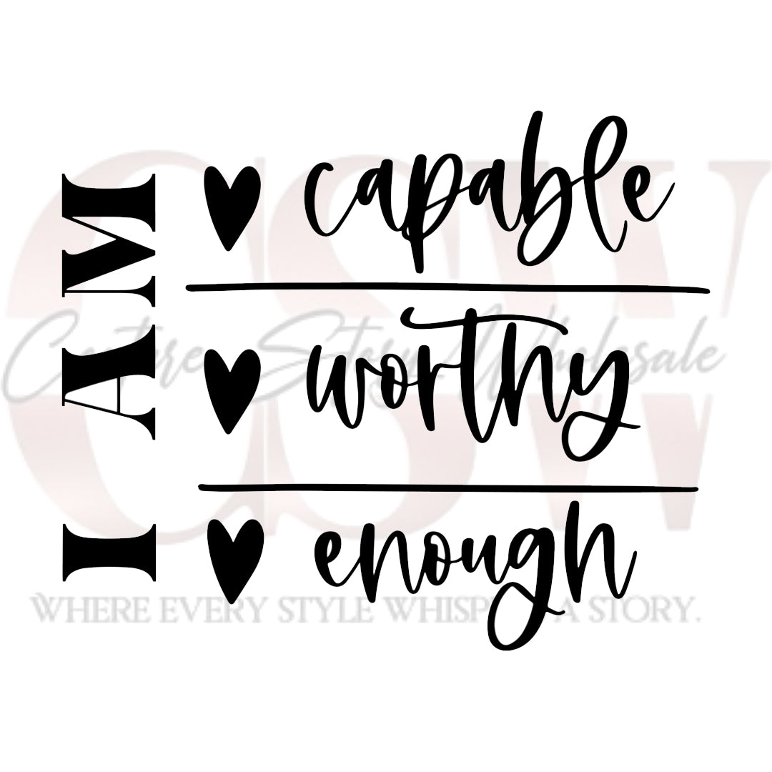 I Am Capable, Worthy, Enough, Heat Transfers