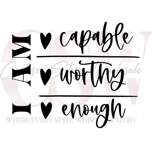 I Am Capable, Worthy, Enough, Heat Transfers