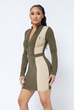 Two Face Olive Dress