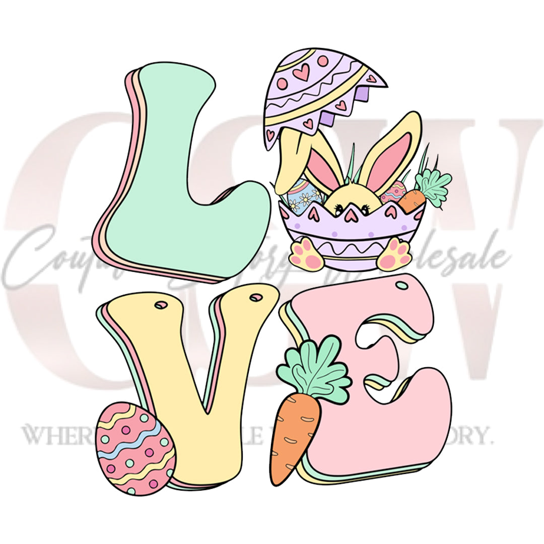 Easter Egg Love Letters, Heat Transfers