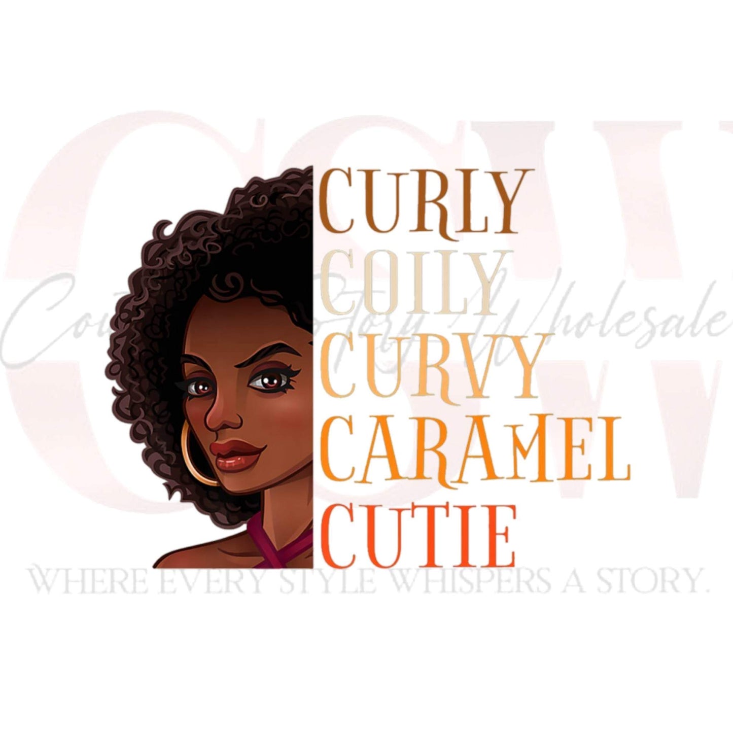 Curly Caramel Cutie, Heat Transfers