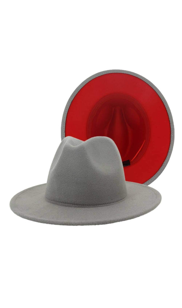 Fedora Fresh & Free (Light Grey/Red)