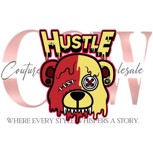 Dripping Hustle Bear, Heat Transfers