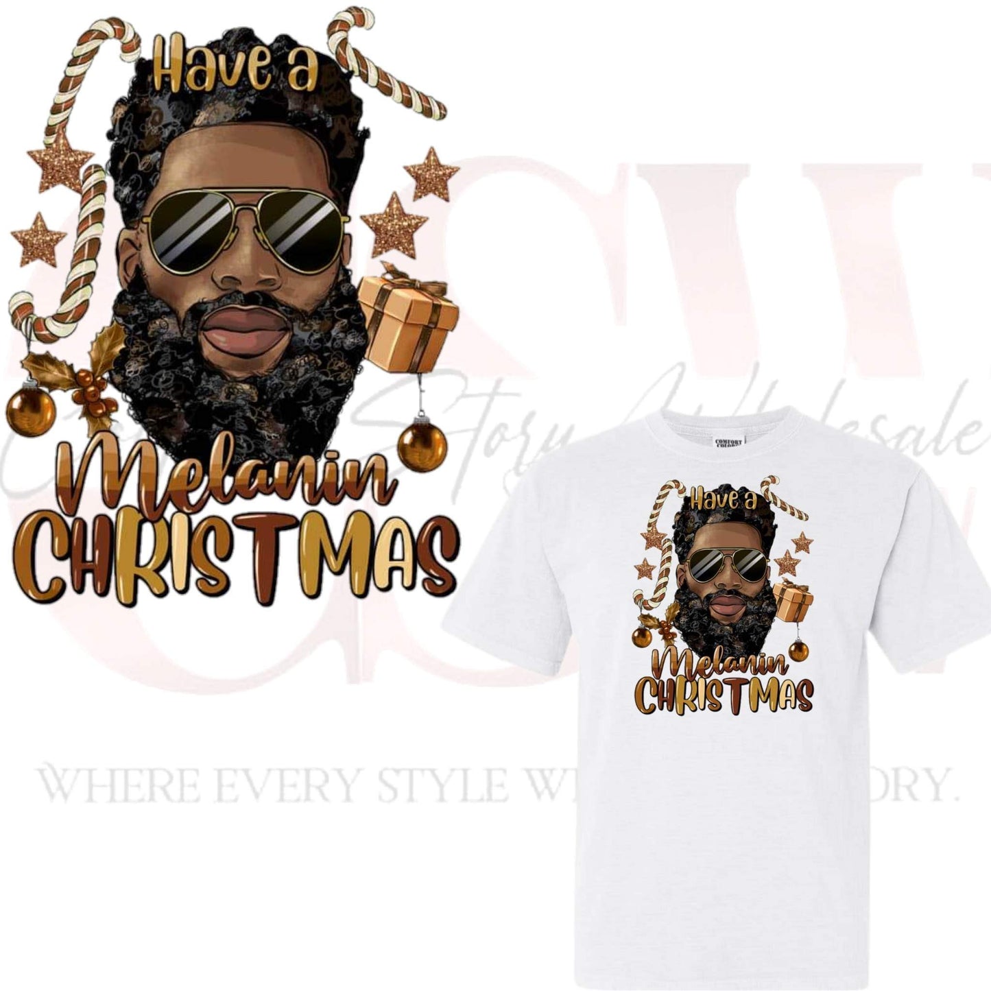 Have A Melanin Christmas, Heat Transfers