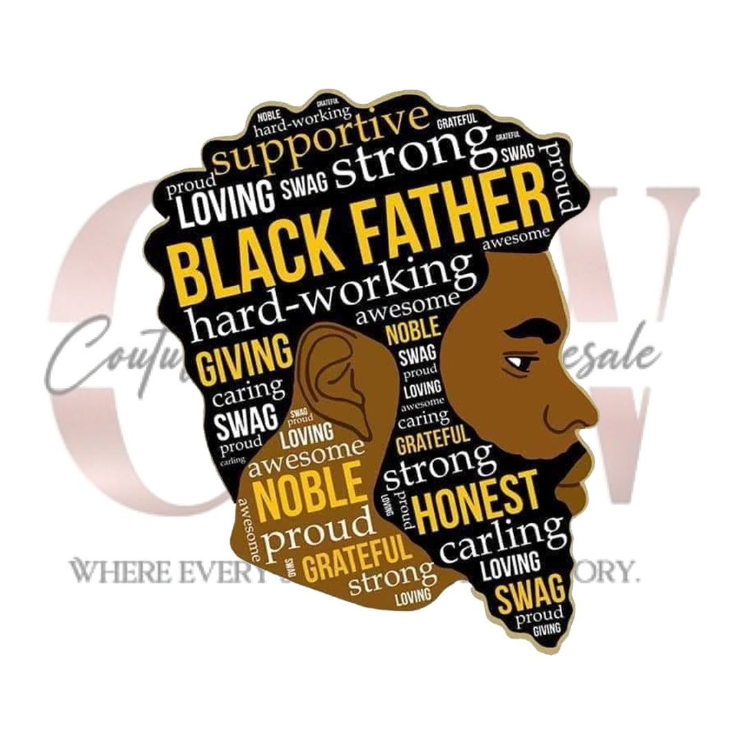 Black Father Heat Transfers
