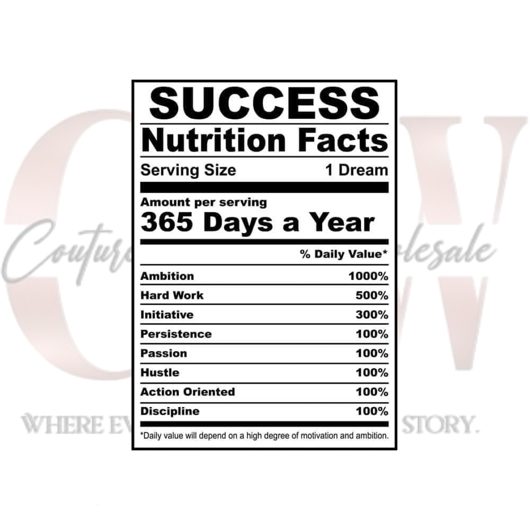 Success Nutrition Facts, Heat Transfers